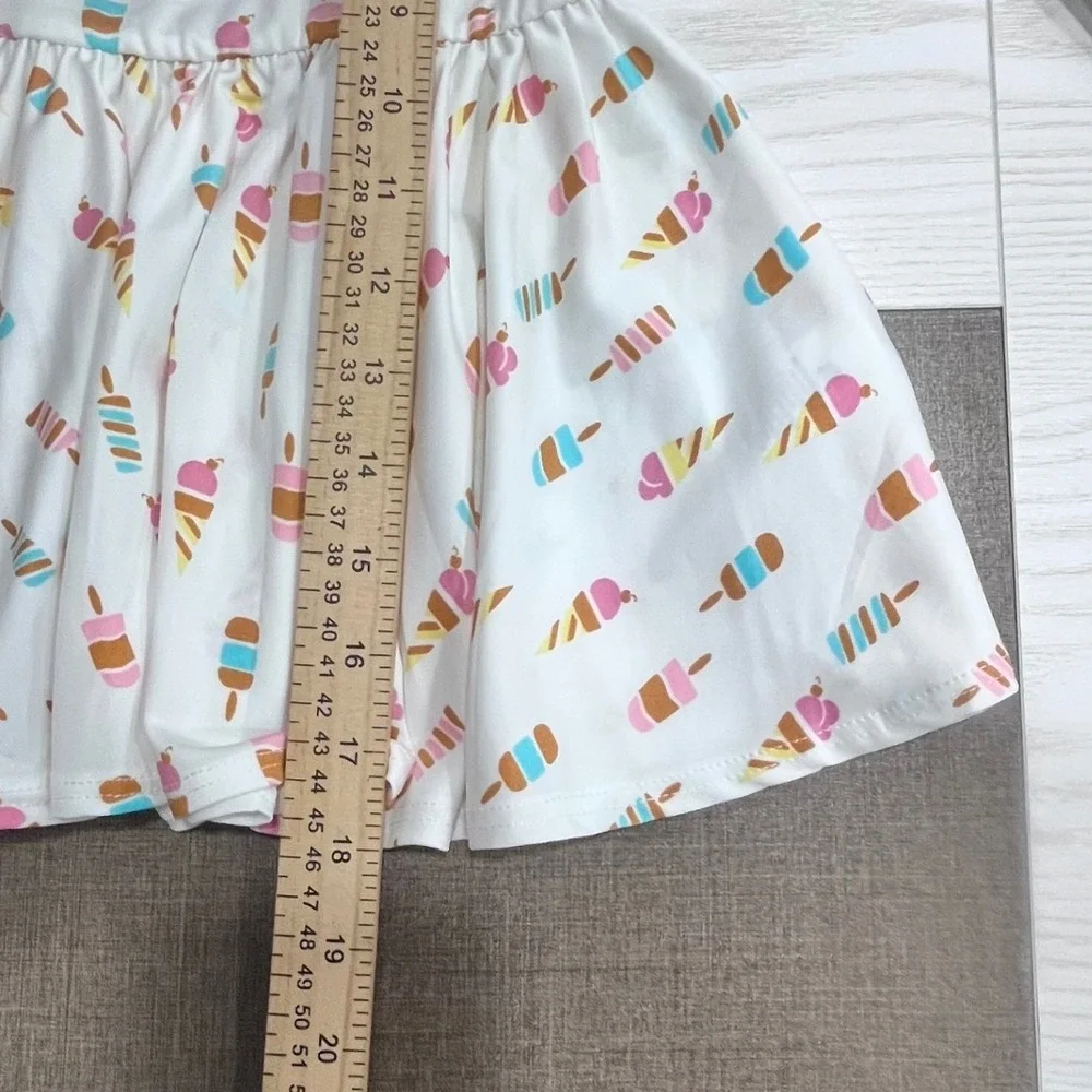 Dot Dot Smile Ice Cream Dress Girls 12/24M White Pink Blue Popsicle Criss Cross